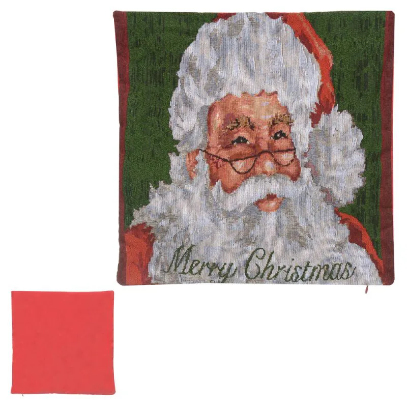 Capa De Almofada Tecido Natal 45x45cm (Colorido) (Florarte)