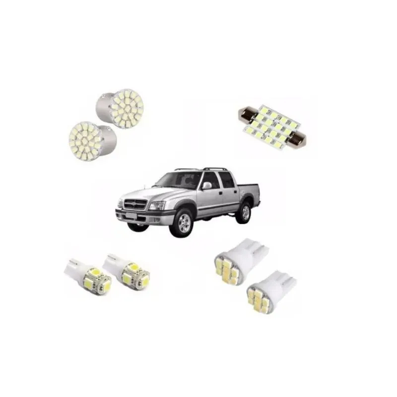 Kit Lampadas Led S10 Pingo Placa Ré Luz Teto Torpedo