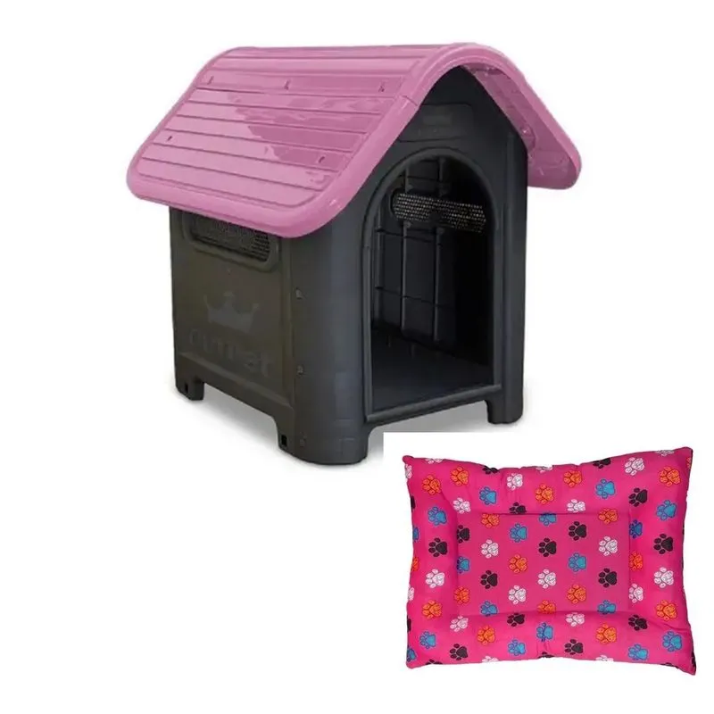 Kit Casa Pet Casinha Para Cães N3 Médio Porte + Colchonete