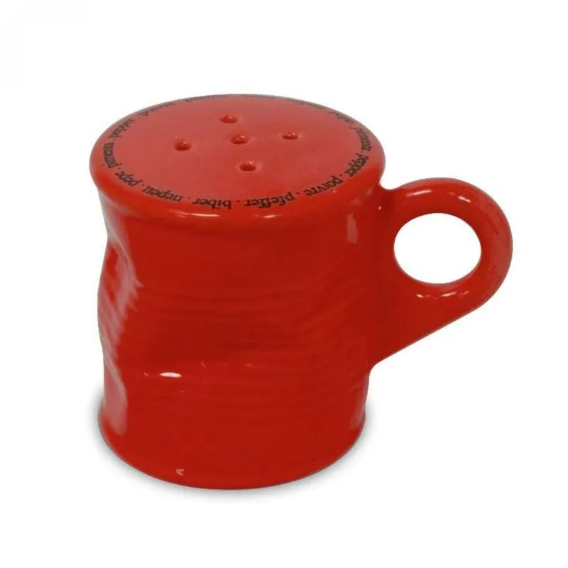 Pimenteiro Lata Amassada 90ml Mondoceram Gourmet 6,5cmx6cmx8,5cm Vermelho