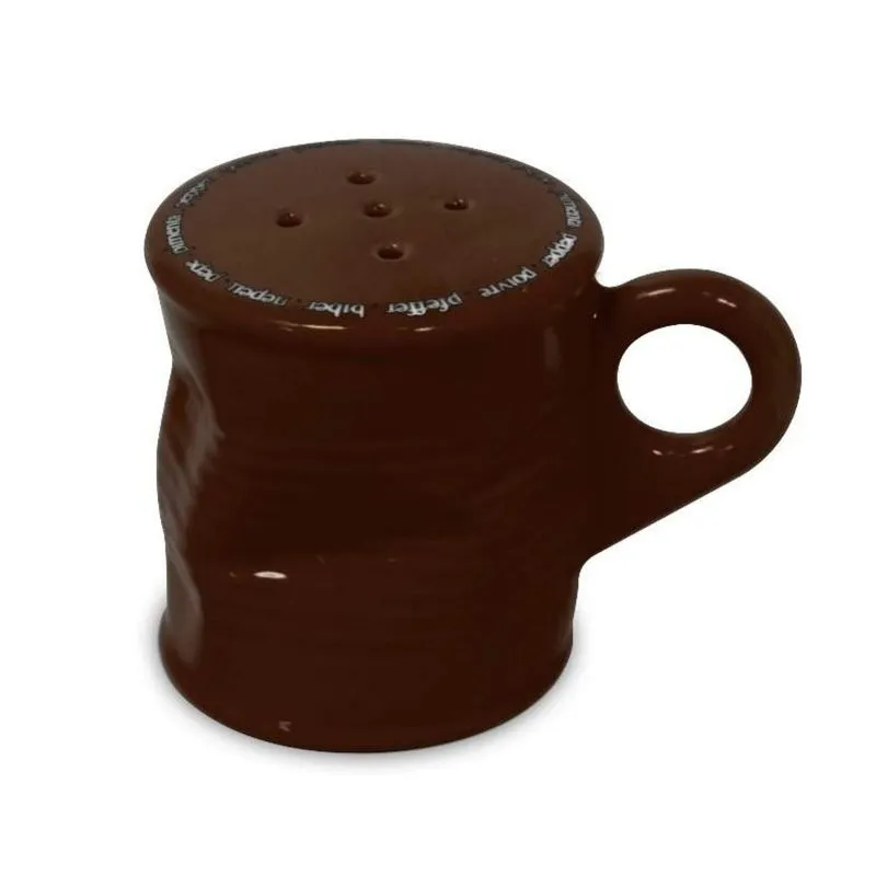 Pimenteiro Lata Amassada 90ml Mondoceram Gourmet 6,5cmx6cmx8,5cm Chocolate