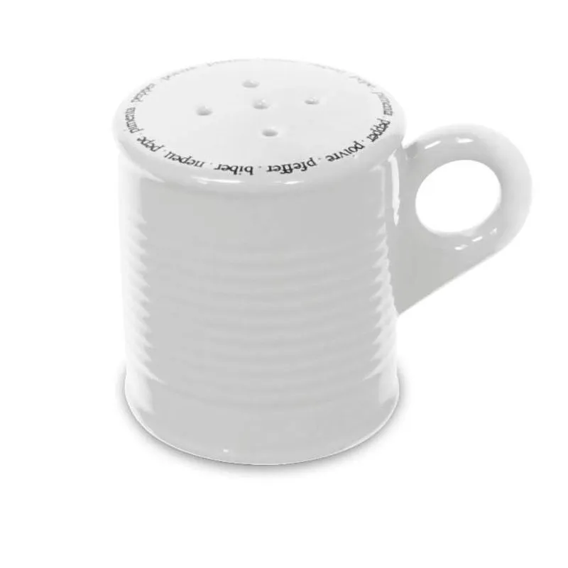 Pimenteiro Lata 90ml Mondoceram Gourmet 6,5cmx6cmx9cm Branco