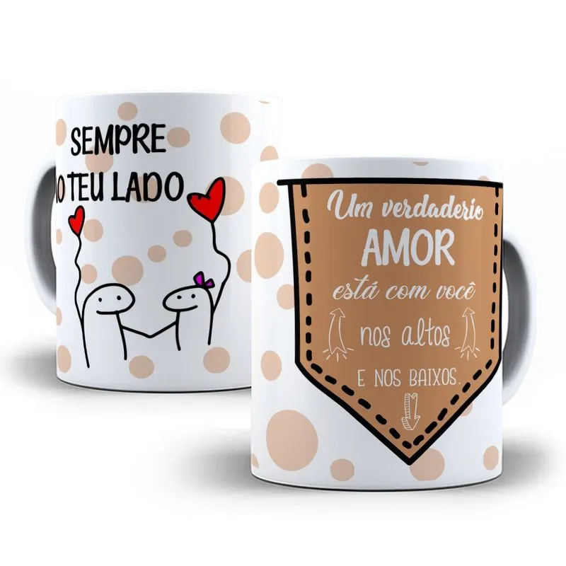 Caneca Dia dos Namorados Alta Qualidade Meme Flork 325ml Cerâmica Café Xicara Caneco Leite Quente Chá Envio Imediato