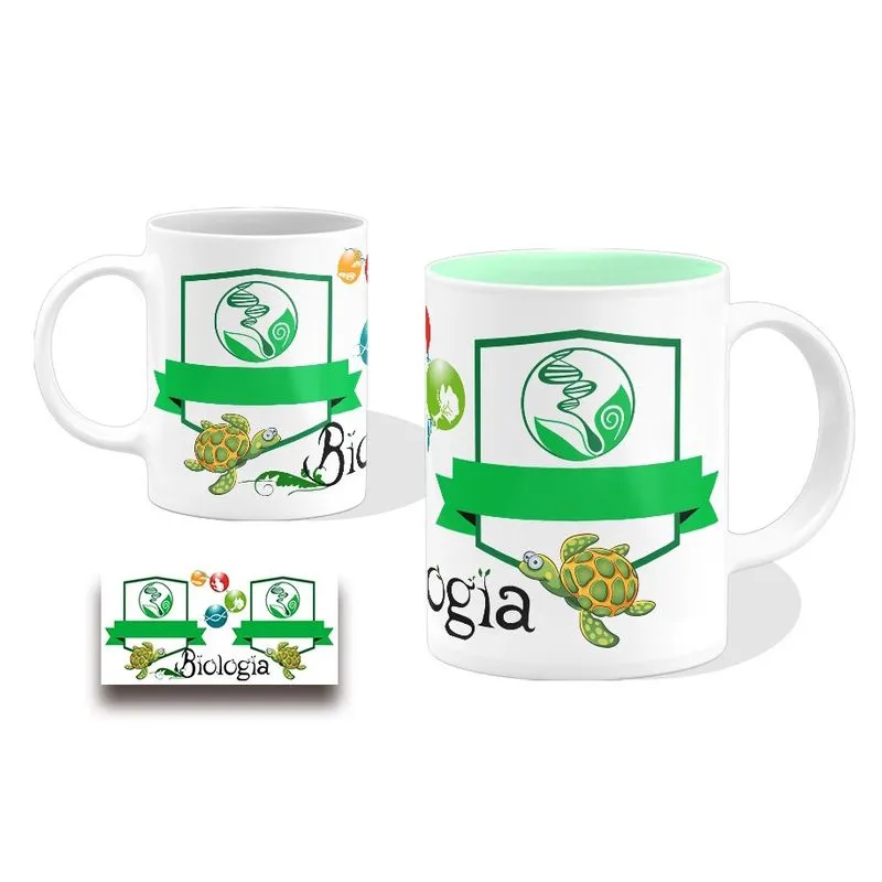 Caneca Profissão Biólogo Biologia 325ml Branca Porcelana Cerâmica Café Xicara Caneco Leite Quente Chá Envio Imediato