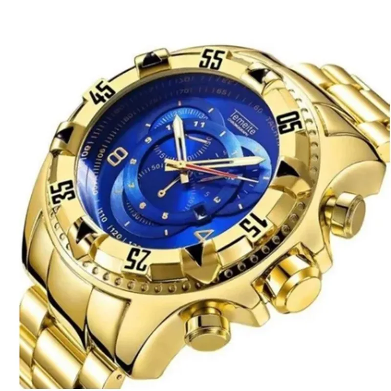 Relógio Grande Luxury Masculino - Temeite De Luxo Barato