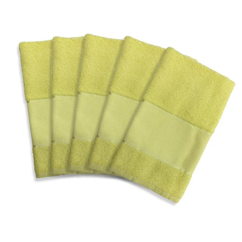 Kit 5 Lavabos Felpudas Para Bordar Ponto Russo Amarelo Bebê