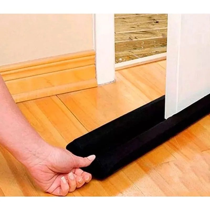 Veda Protetor Porta Impermeável Anti Insetos e Sujeira 80cm Preto