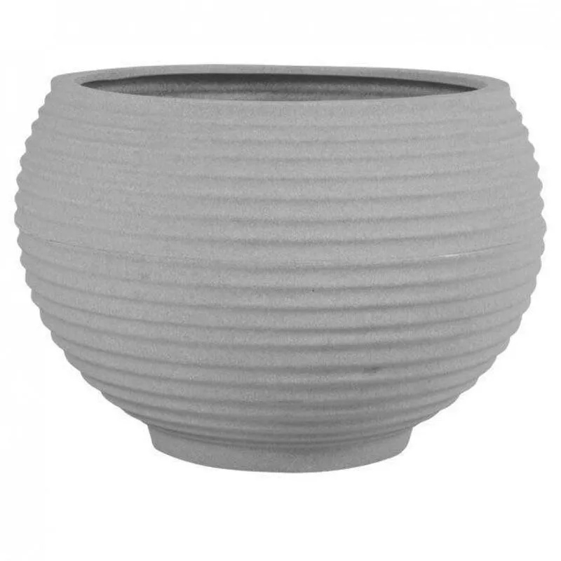 Vaso para Plantas Redondo em Polietileno 34 Esfera Latticce 27cm x 23cm Japi Cimento