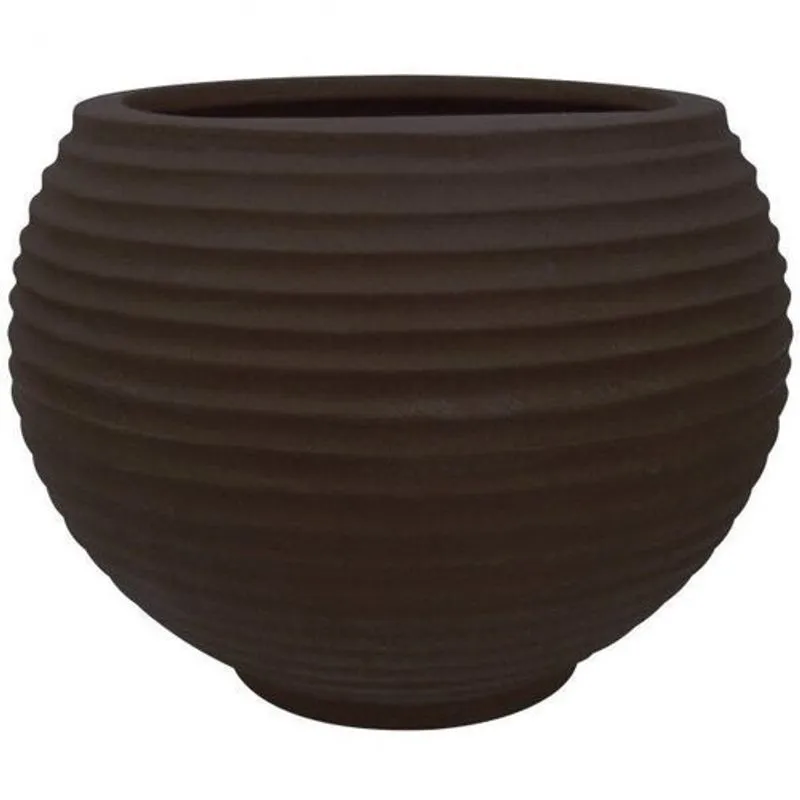 Vaso Para Plantas Redondo Em Polietileno 42 Esfera Lattice 33cmx31cm Japi Café