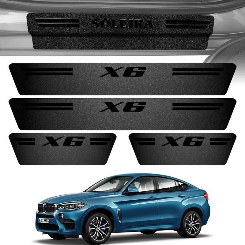Soleira Protetora De Porta Bmw X6 Detalhe Preto