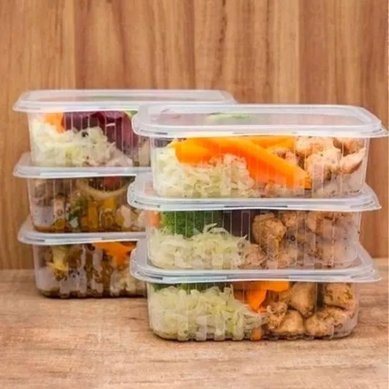 Pote Micro E Freezer 500ml Prafesta com 48u Marmita Fitness
