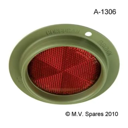 REFLETOR VERMELHO REDONDO MODELO CORCORAN BROWN - REFLECTOR - C-B [A-1306C-B-VM-RED]