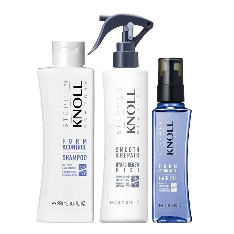 Kit Stephen Knoll Form & Control - Shampoo 250ml + Leave-in Smooth 250ml + Hair Oil 100ml