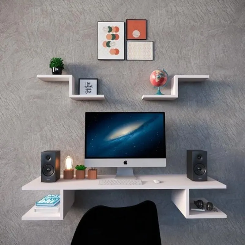 Mesa Gamer Suspensa Para Quarto Escritório Decoração Elohim