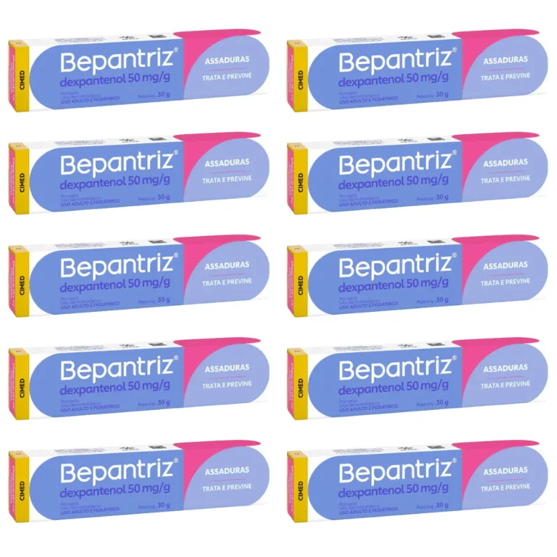 Kit Bepantriz Pomada para Assaduras Dexpantenol 30g (10 Unidades)