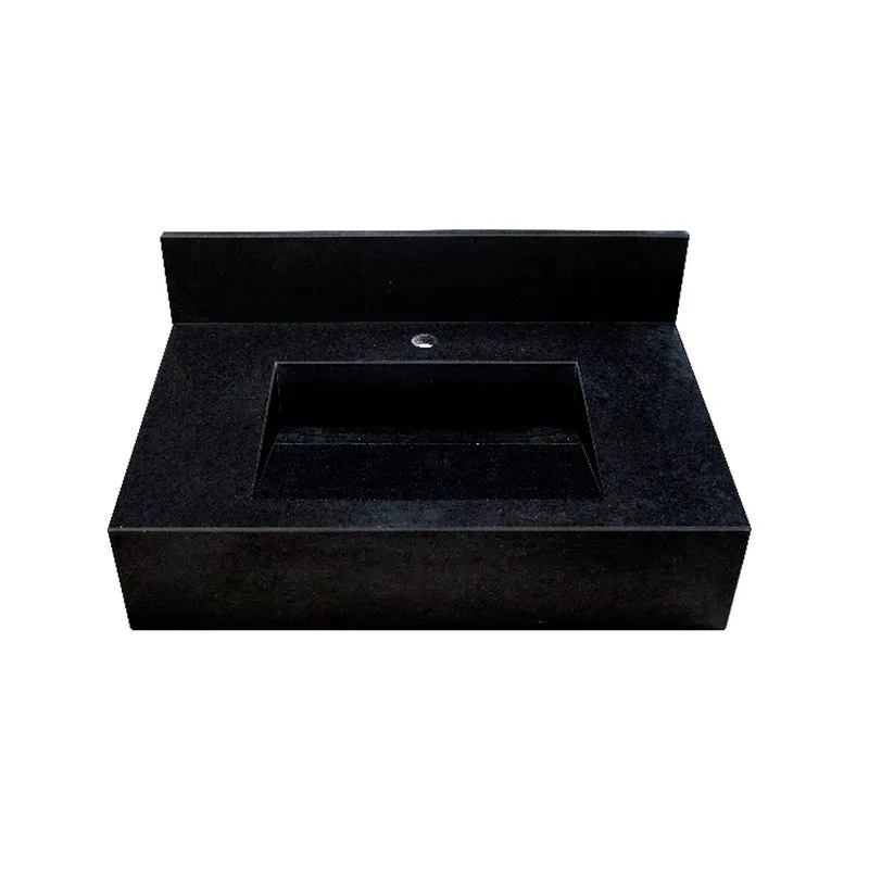 Bancada de granito frontal Verona 60cm preto São Gabriel Venturini