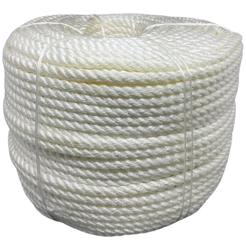 Rolo De Corda Nylon 3P Branco 12Mm 220M