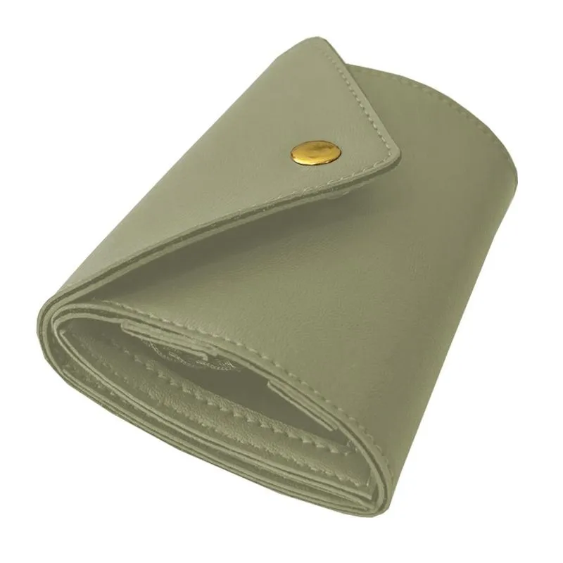 Porta Joias Organizador De Bijuterias Portátil Verde Caqui
