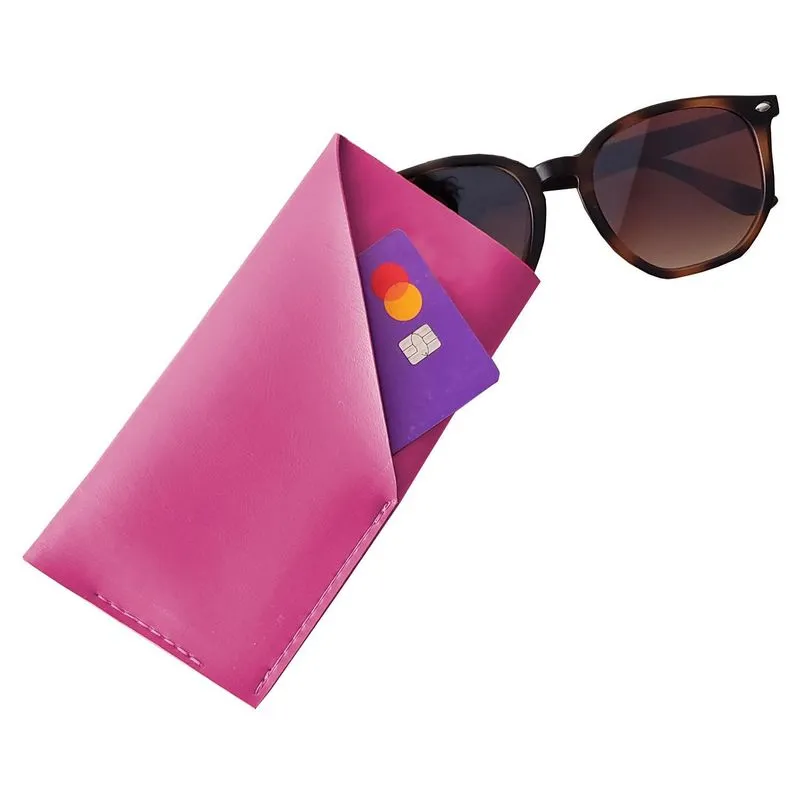 Estojo Óculos De Sol Material Sintético Pink 15,5x8cm