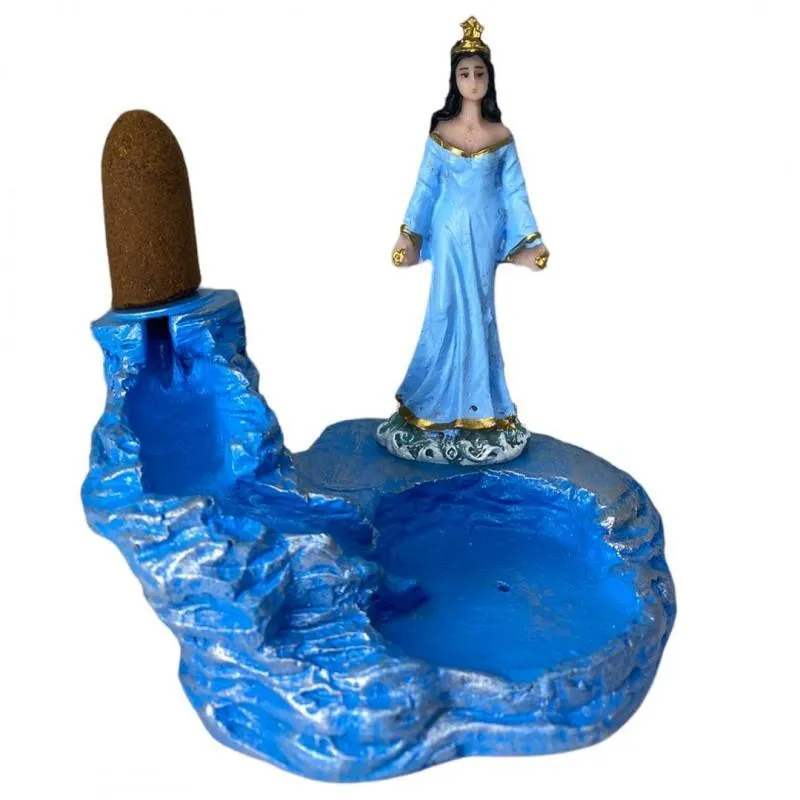 Incensário Cascata Orixás Em Resina 12 Cm - Escolha A Cor