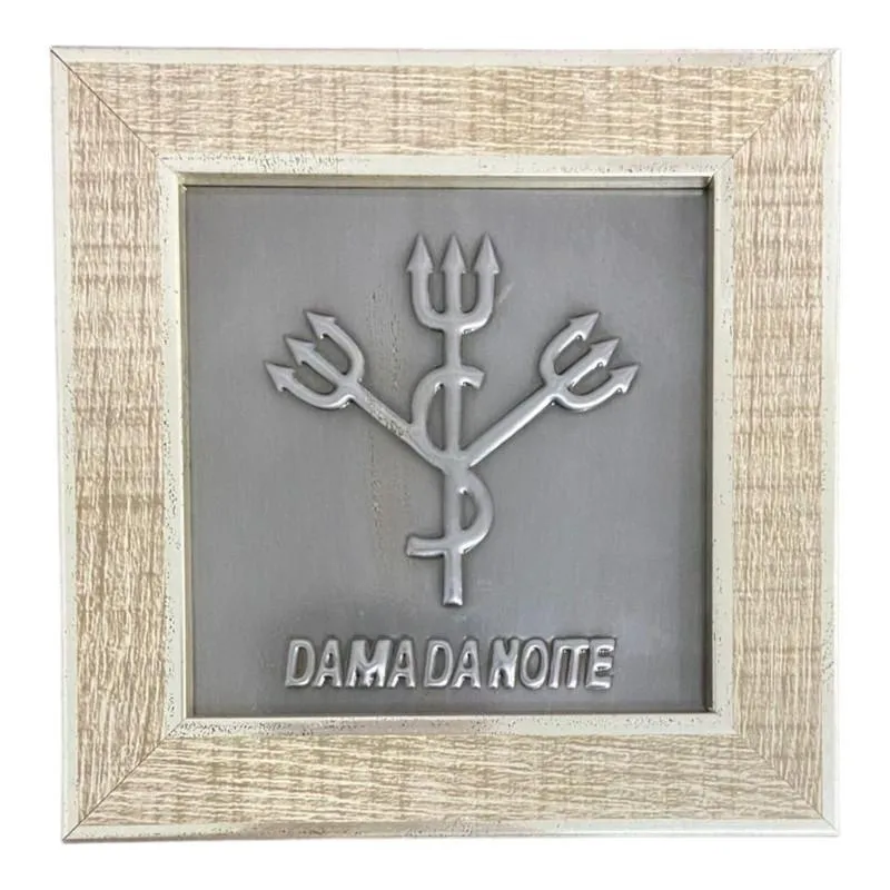 Quadro Dama Da Noite Madeira E Metal - Escolha A Cor