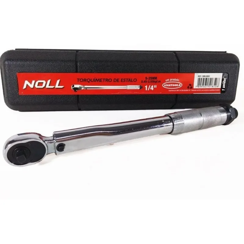 Torquimetro Com Catraca Estalo 1/4 5 A 25 Nm Noll - 399,0001