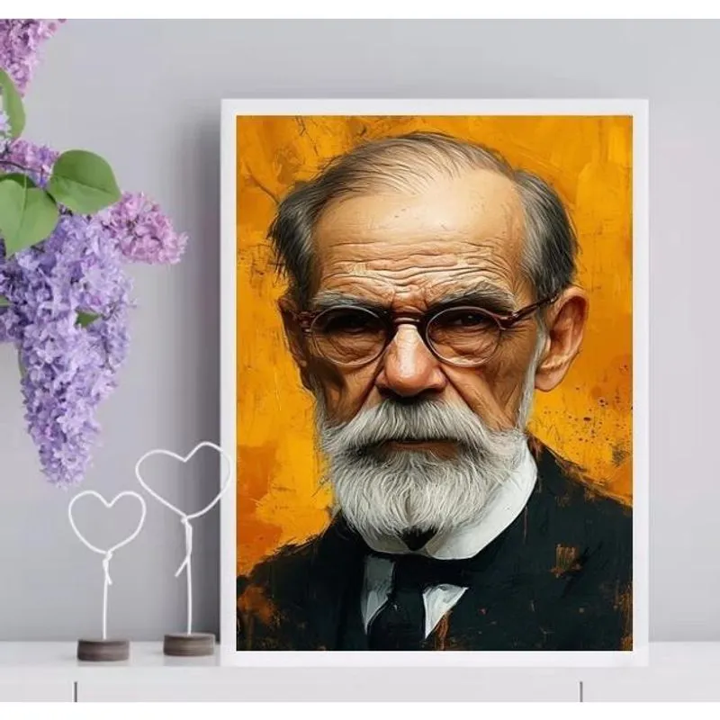 Quadro Psicologia Arte Freud 33X24Cm
