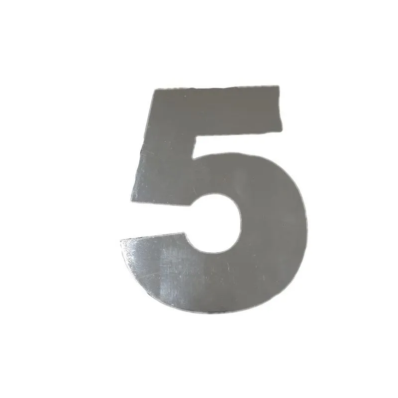 Número 5 Residencial Cromado 10 Cm Pequeno - Requinte