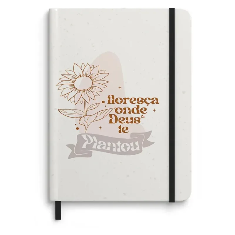 Caderno Moleskine | Com Pauta | Floresca Onde Deus Te Plantou