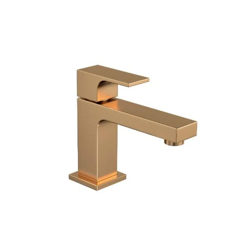 Torneira para Lavatório de Mesa Bica Baixa Unic Gold Matte