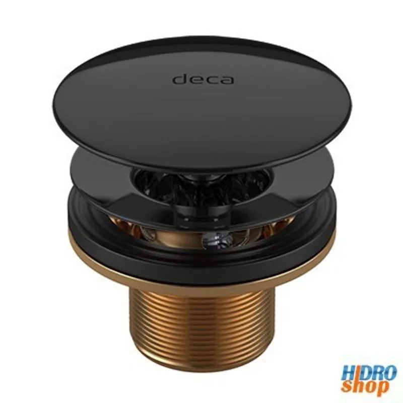 Válvula Escoamento Luxo Deca Black Matte Lavatório Cuba Bidê - 1601BLMT