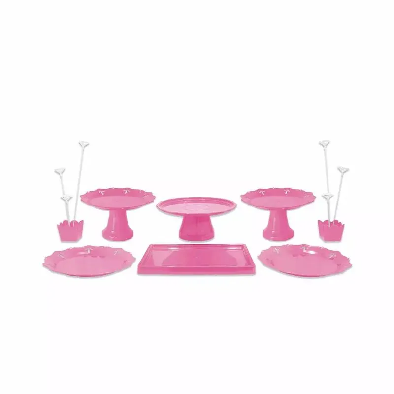Kit Festa Produfest com 8 Peças Rosa Bebê
