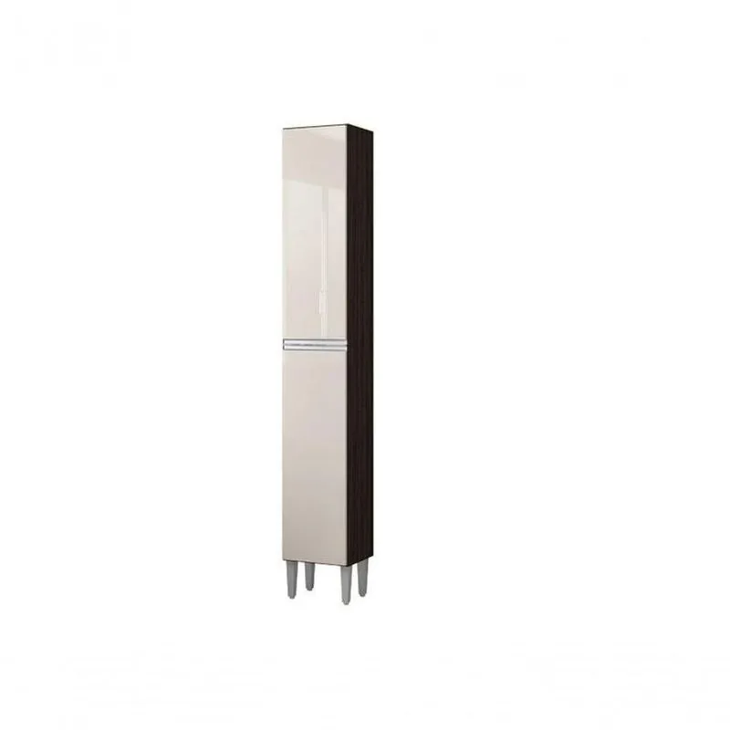 Paneleiro Aline Simples 2pts Chocolate/offwhite - Poquema