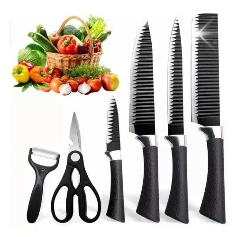 Kit Faqueiro 6 Peças Com Descascador E Tesoura