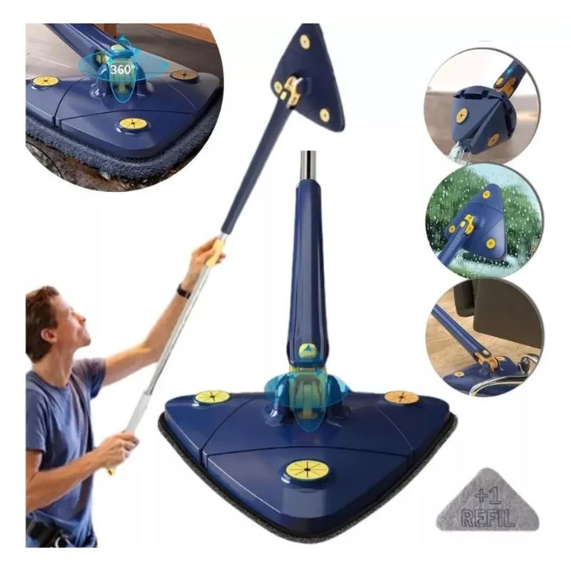 Esfregao Rodo Limpeza Triangulo Mop Giratorio 360 Rodo