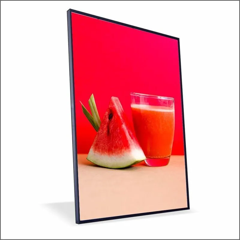 Quadro Suco De Melancia Canvas Sem Vidro Tamanho/moldura 40x30 Filete Cor Preta