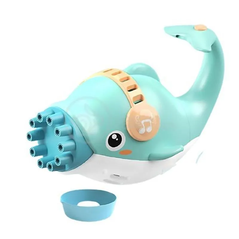 Golfinho Bolhudo Lança Bolhas Sabão Criança Infantil Azul 4