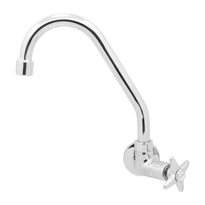 Torneira Para Cozinha De Parede Com Bica Móvel C23 Luxo Cromada