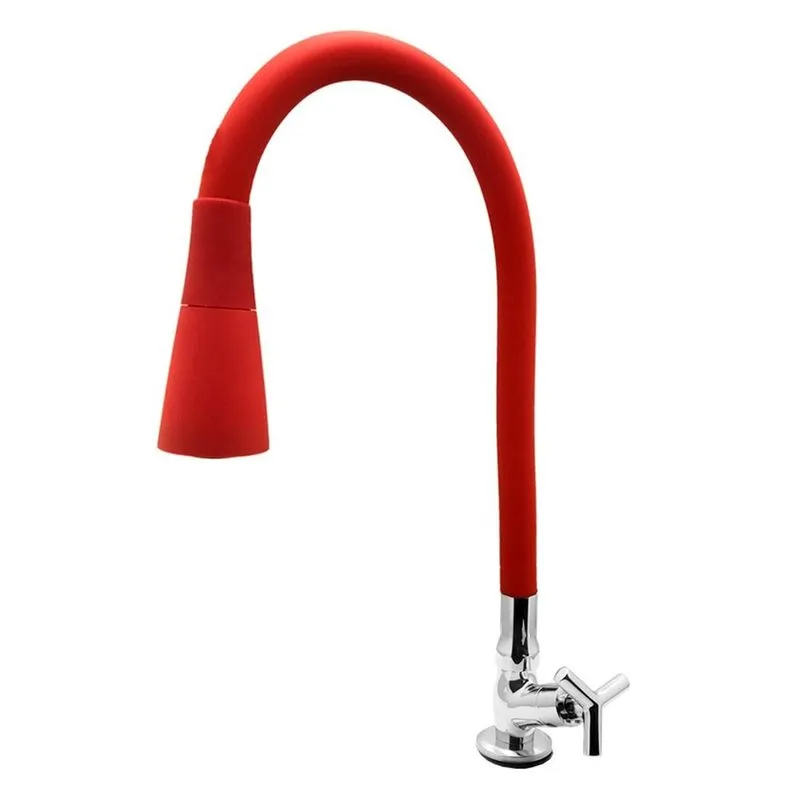 Torneira Para Cozinha De Mesa Conic C55 Luxo Vermelho