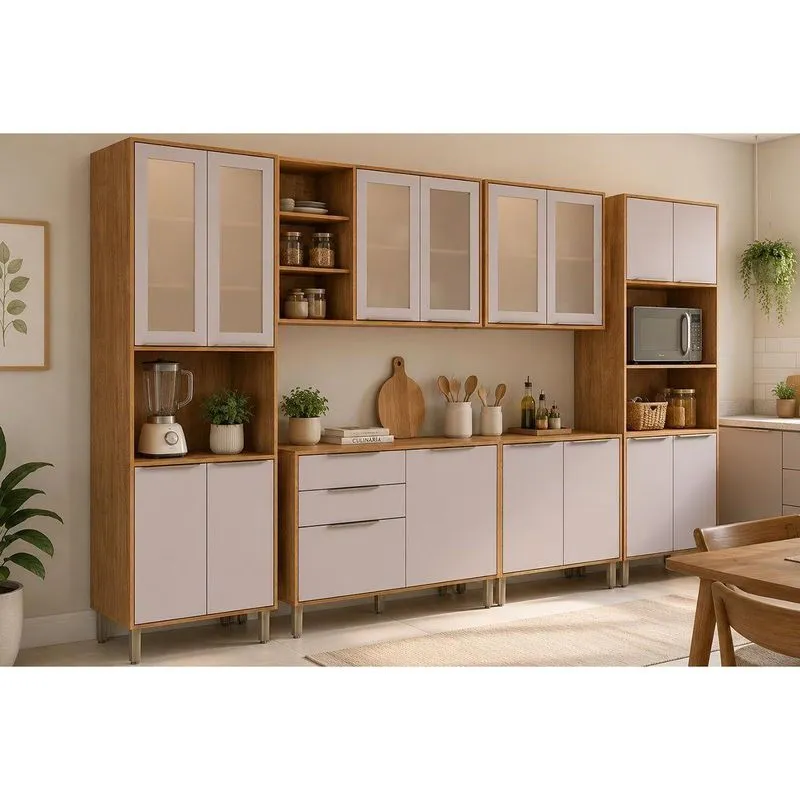 Cozinha Completa 6 Peças Brilhante C565 Off White Mgm