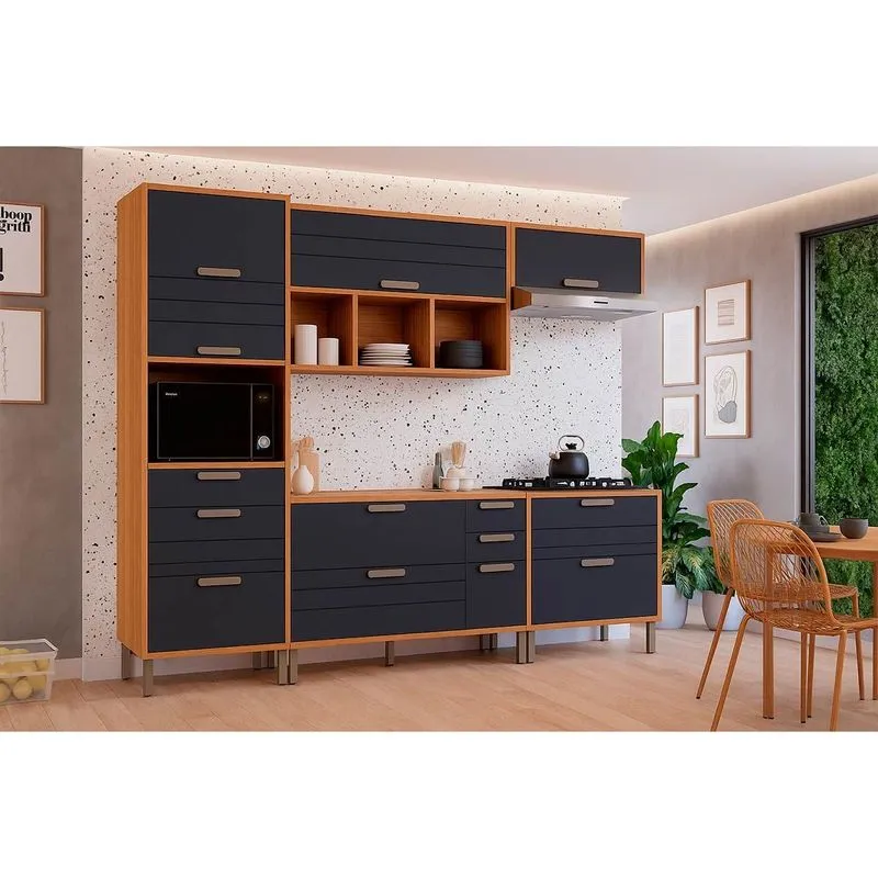 Cozinha Modulada MGM 5 Peças Eloise C5P178 Cinamomo/Titanium
