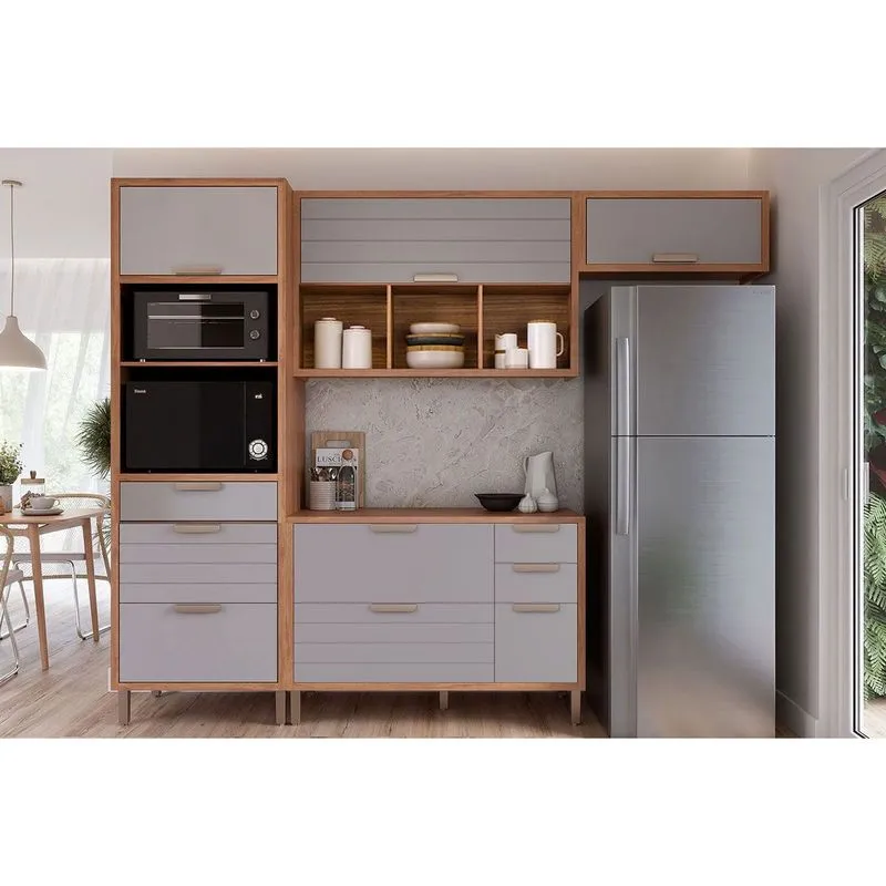 Cozinha Modulada MGM 4 Peças Eloise CZ028 Cinamomo/Platina
