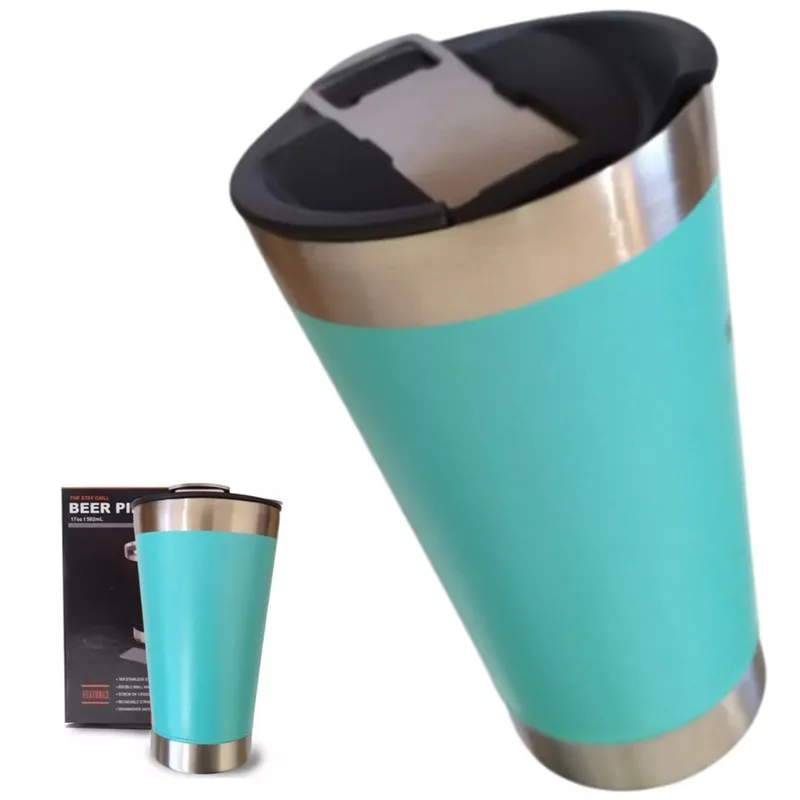 Copo Termico Celeste Para Chopp Gelado