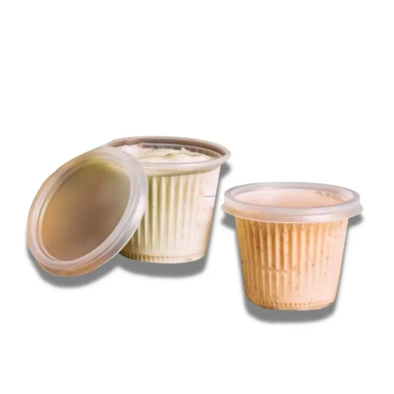 100 Potinho Molho Delivery Com Tampa 50ml Copaza Descartável