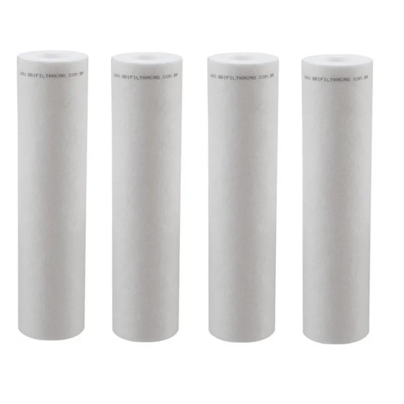 Kit 4 Refil Filtro De Polipropileno 9 3/4'' X 2,5 - 5 Micra