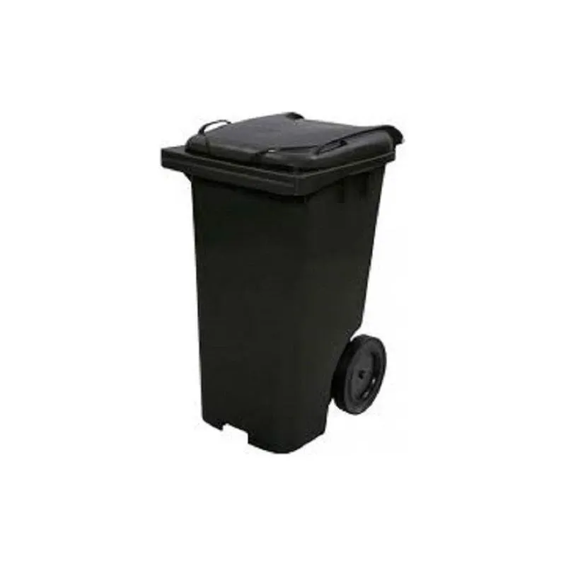 Lixeira Plastica Contentor De Lixo Com Rodas 240l Preto