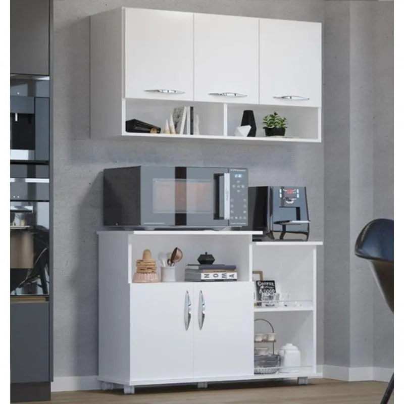 Conjunto Armário Mais Gabinete Para Armazenamento De Utensílios Estilo Moderno