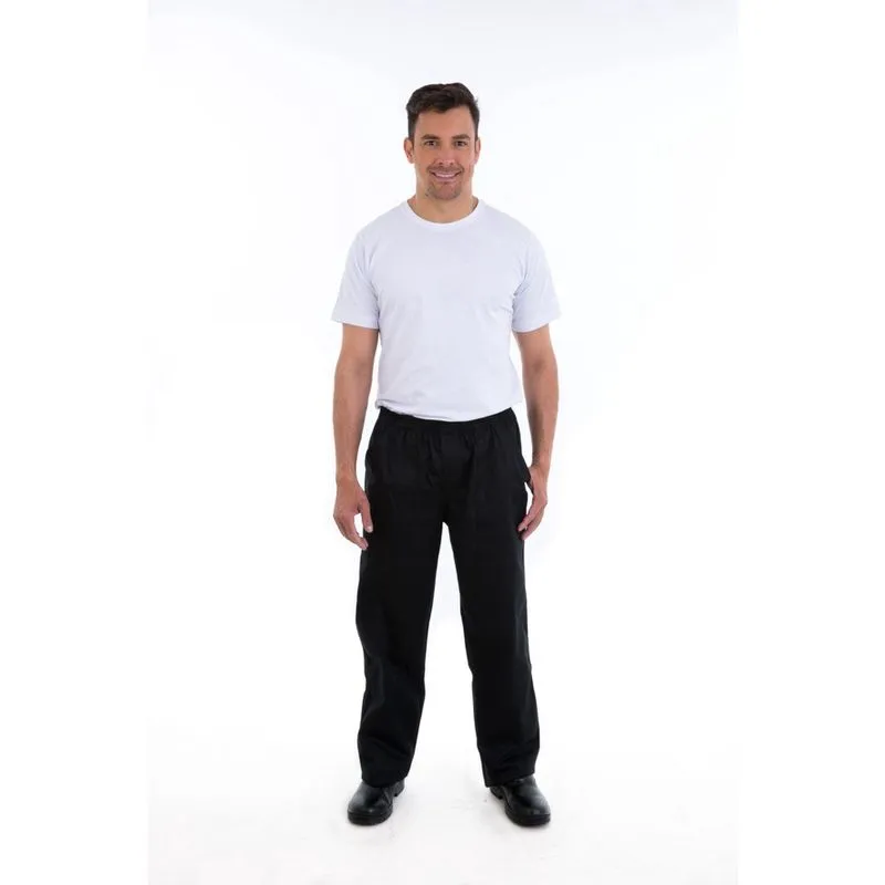 Calça Masculina em Tecido Brim com Elástico Inteiro na Cintura.