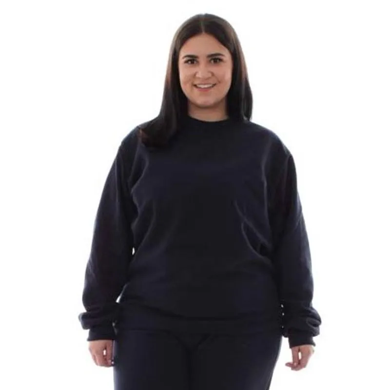 Plus Size - Blusa de Moletom Fechado em Tecido Flanelado