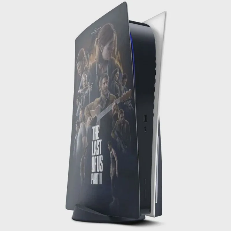Skin Adesivo PS5 com disco e 2 controles Dualsense The Last of Us b2